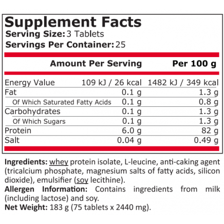 PRN-146729 - AMINO 2000 + LEUCINE 75 Tablets в категория Аминокиселини.