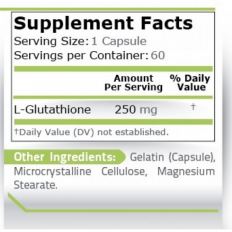 L-Glutathione 250 мг 60 капсули