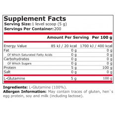 100% Pure Glutamine 1000 гр 100% Pure Glutamine 1000 гр