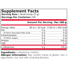 100% Pure Glutamine 500 гр 100% Pure Glutamine 500 гр