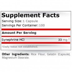 100% Pure Synephrine (Синефрин) 33 мг 100 капсули