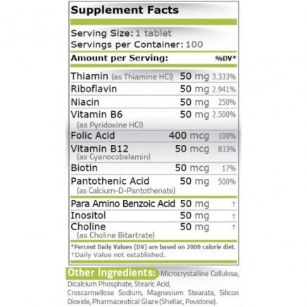 Мнения и ползи от Vitamin B-50 100 таблетки четете в Zdrave365.com PRN-334934 - Vitamin B Complex B-50 100 Tablets в категория Витамини. Vitamin