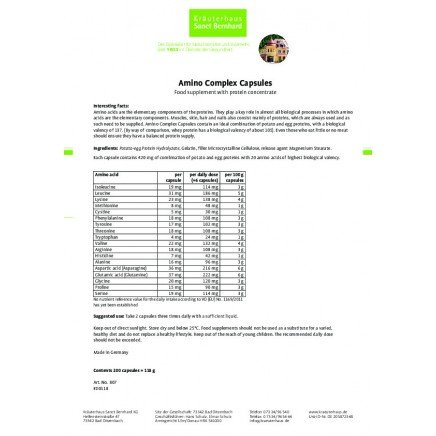 STB-204466 - Amino Complex 200 capsules Sanct Bernhard в категория
