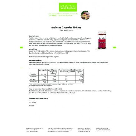 Мнения и ползи от Arginine (Аргинин) 500 мг 150 капсули четете в Zdrave365.com - Arginine 150 capsules в категория Сърдечно здраве. Arginine