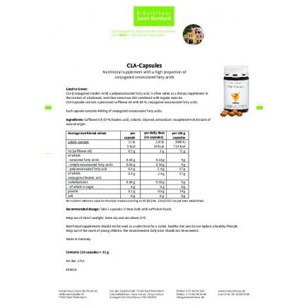 STB-200536 - CLA 120 Capsules Sanct Bernhard в категория Отслабване. CLA за