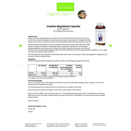 - Creatine-Magnesium 200 capsules Sanct Bernhard в категория Минерали.