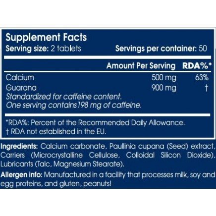 SCI-10254 - Super Guarana With Calcium 100 Tablets в категория Хронична