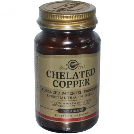 SOL-00640 - Chelated Copper 100 Tabs в категория Минерали. Хелатирана