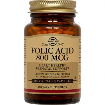 SOL-11007 - Folacin (Folic Acid) 800μg 100 capsules в категория Витамини.