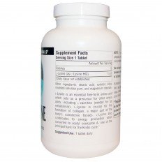 L-Lysine 1,000 mg 100 Tablets Source Naturals