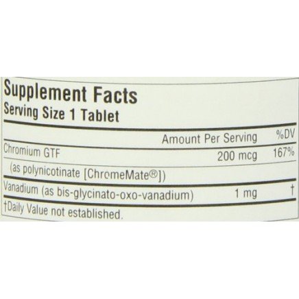 SNS-01835 - Vanadium with Chromium 90 Tablets в категория Диабет. Ползи от