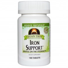 Vegan True Iron Support 180 tablets Source Naturals