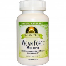 Vegan True Vegan Force Multiple 60 Tablets Source Naturals