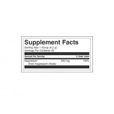 100% Pure Magnesium Citrate 244 гр Прах 100% Pure Magnesium Citrate 244 гр Прах