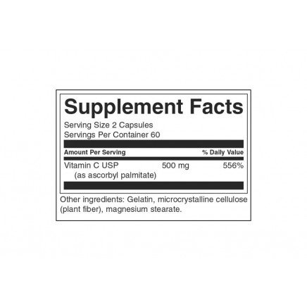 - Ascorbyl Palmitate 250 mg 120 Capsules в категория Витамини. Ascorbyl