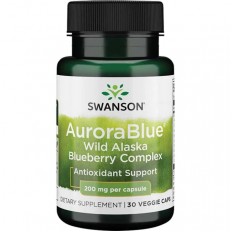 AuroraBlue Wild Alaska Blueberry Complex 200 мг 30 веге капсули AuroraBlue Wild Alaska Blueberry Complex 200 мг 30 веге капсули