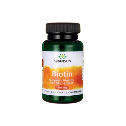 SWS-01877 - Biotin 5000 mcg 100 Capsules в категория Витамини. Biotin 5000 мкг