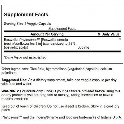 - Boswellia Phytosome 300 mg 60 Veggie Capsules в категория Растителни