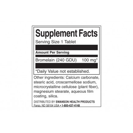 SWS-11740 - Bromelain 100 mg 100 Tablets в категория Растителни
