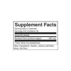 Burdock Root 460 мг 100 капсули Burdock Root 460 мг 100 капсули