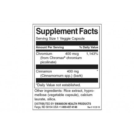 SW1683 - Cinnamon & Chromium with Chromax 60 Veggie Capsules в категория