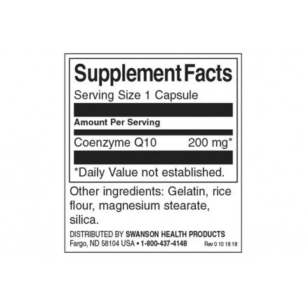 SWU034, SWS-02034 - CoQ10 200 mg 30 Capsules в категория Здрава Кожа. CoQ10 200