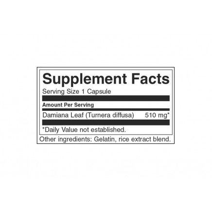 SW532 - Damiana 500 mg 100 Capsules в категория Менопауза. Damiana листа