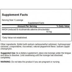 Fast-Acting NADH High Bioavailability 10 мг 30 таблетки за смучене Fast-Acting NADH High Bioavailability 10 мг 30 таблетки за смучене