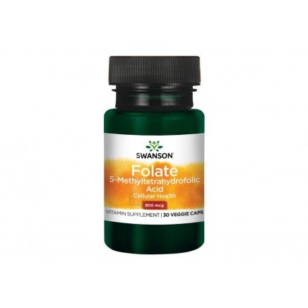 SWU714, SWS-02714 - Folate (5-Methyltetrahydrofolic Acid) 800 mcg 30 Veggie Caps в