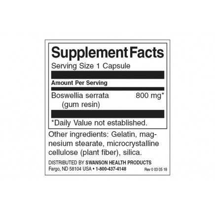 SW1589, SWS-11589 - Full Spectrum Boswellia Double Strength 60 Capsules в категория