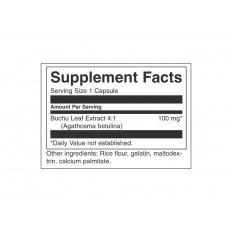 Full Spectrum Buchu Leaf Extract 4:1 100 мг 60 капсули Full Spectrum Buchu Leaf Extract 4:1 100 мг 60 капсули
