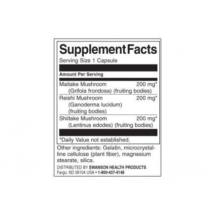 SW1386, SWS-11386 - Full Spectrum Triple Mushroom Complex 60 Capsules в категория