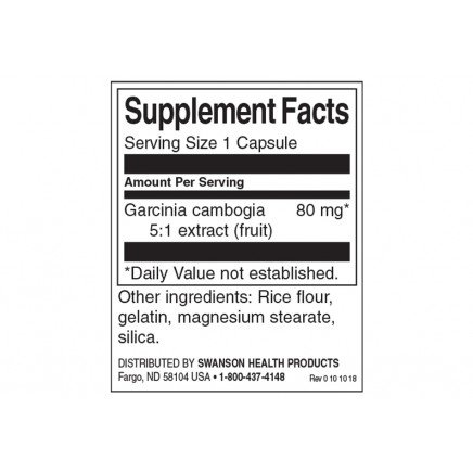 SWS-11578 - Garcinia Cambogia 5:1 Extract 60 Capsules в категория Холестерол.