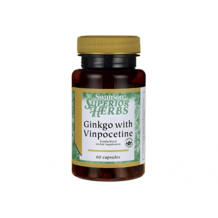 SWS-14074 - Ginkgo with Vinpocetine 60 Capsules в категория Мозъчна функция