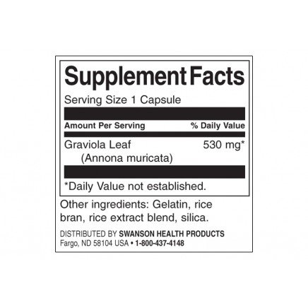 SW1767, SWS-11767 - Graviola 530 mg 60 Capsules в категория Възпаления.