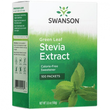 - Green Leaf Stevia Extract 100 Packets в категория Холестерол. Green Leaf