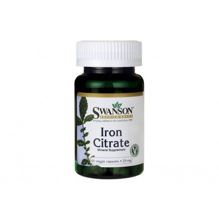 - Iron Citrate 25 mg 60 Veggie Capsules в категория Минерали. Iron Citrate 25