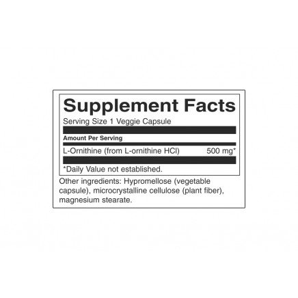 SW1238, SWS-11238 - L-Ornithine Amino Acid 500 mg 60 Veggie Capsules в категория