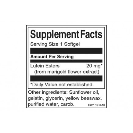 - Lutein 20 mg 60 Softgels в категория Растителни екстракти. Lutein