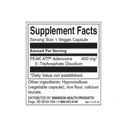 SWU946 - Maximum Strength Peak ATP 400 mg 30 Veggie Capsules в категория Фитнес