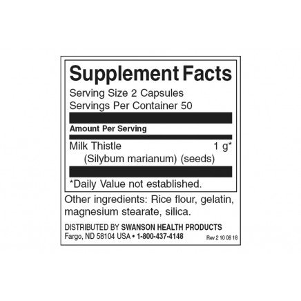 SWS-01966 - Milk Thistle 500 mg 100 Capsules в категория Антиоксиданти.