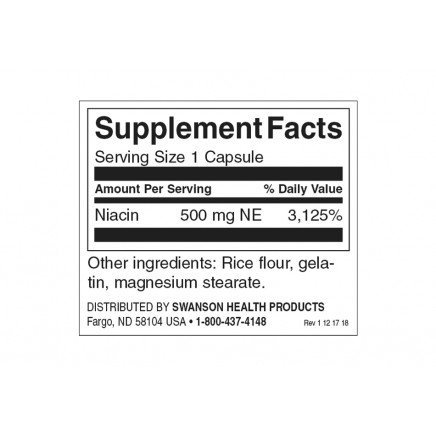SWS-01047 - Niacin 500 mg 250 Capsules в категория Витамини. Niacin 500 мг 250