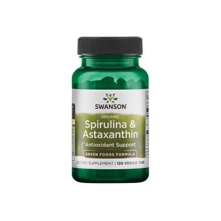 SWR072, SWS-06072 - Organic Spirulina & Astaxanthin 120 Veggie Capsules в категория