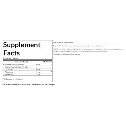 - Policosanol 20 mg 60 Capsules в категория Атеросклероза. Policosanol 20