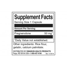 Pregnenolone Super Strength 50 мг 60 капсули Pregnenolone Super Strength 50 мг 60 капсули