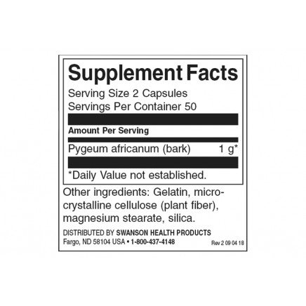 SW962, SWS-01962 - Pygeum 500 mg 100 Capsules в категория Мъжко Здраве. Pygeum