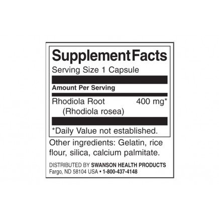 SW1004, SWS-11004 - Rhodiola Rosea Root 400 mg 100 Capsules в категория Мозъчна