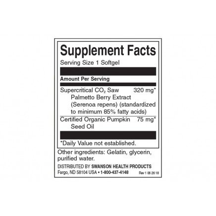 SWH221 - Saw Palmetto 60 Softgels в категория . Saw Palmetto 60 гел-капсули |