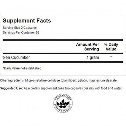 SWS-01875 - Sea Cucumber 500 mg 100 Capsules в категория . Sea Cucumber 500 мг 100