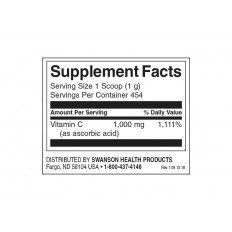 100% Pure Vitamin C на прах 454 гр 100% Pure Vitamin C на прах 454 гр